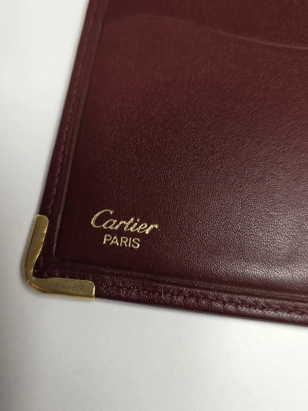 Cartier Burgundy Long Leather Wallet